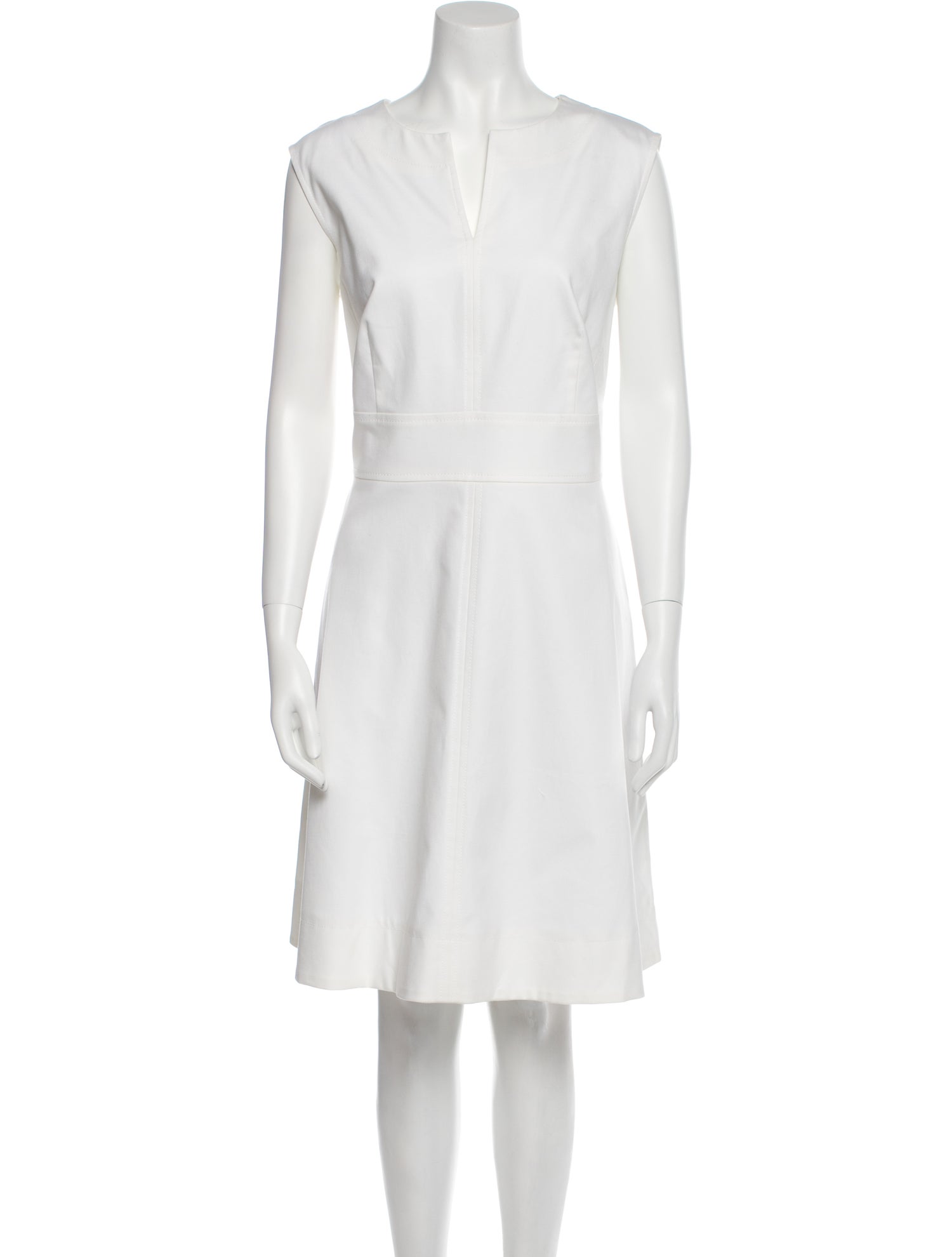 Escada V-Neck Knee-Length Dress
