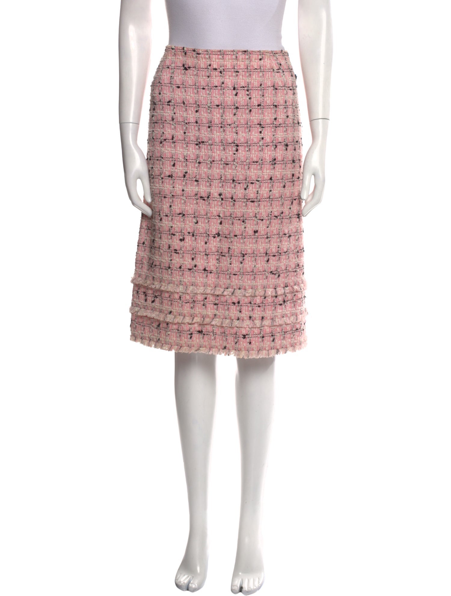 Escada Tweed Pattern Knee-Length Skirt