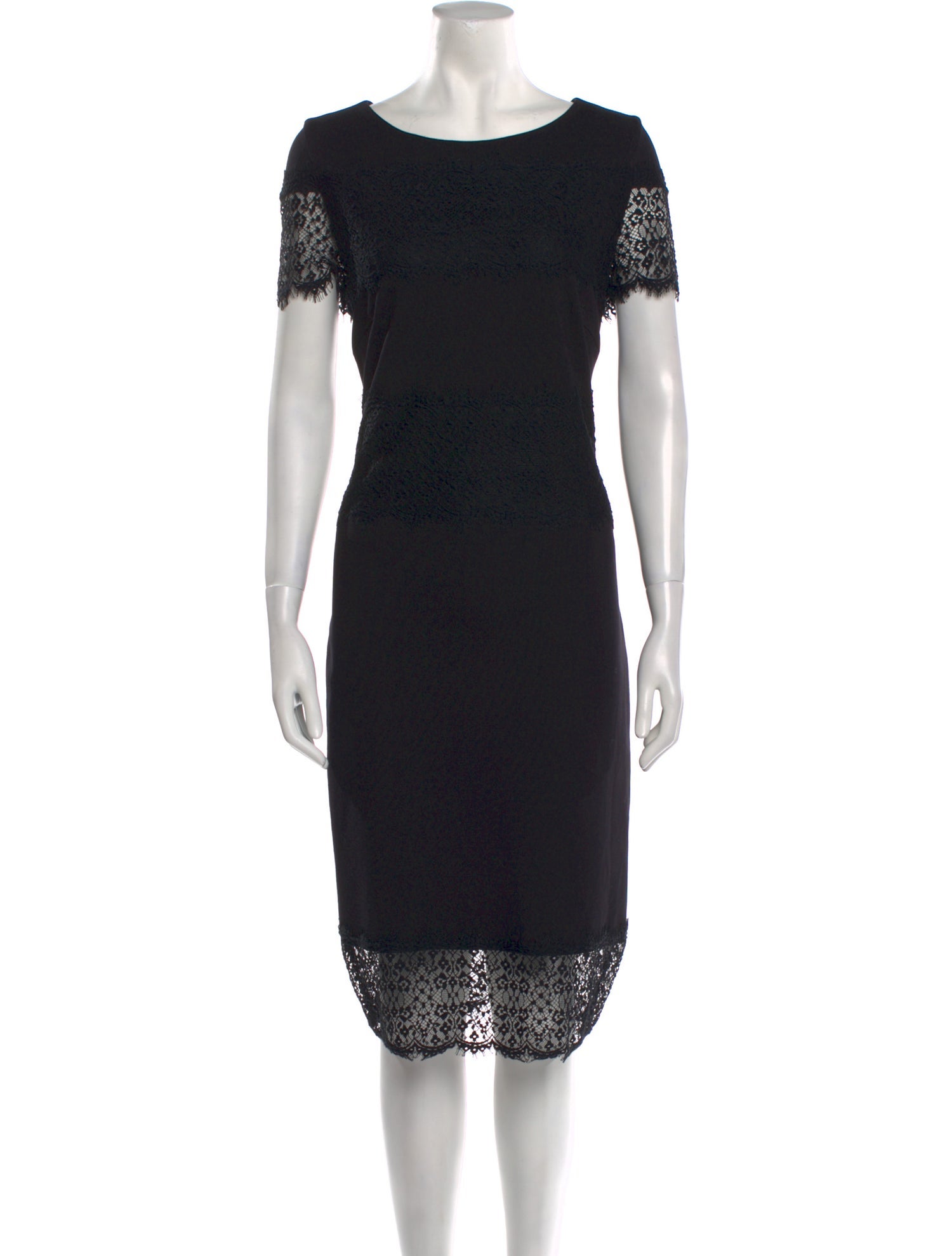 Escada Lace Pattern Midi Length Dress
