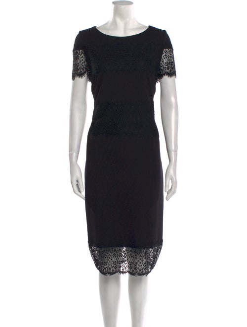 Escada Lace Pattern Midi Length Dress