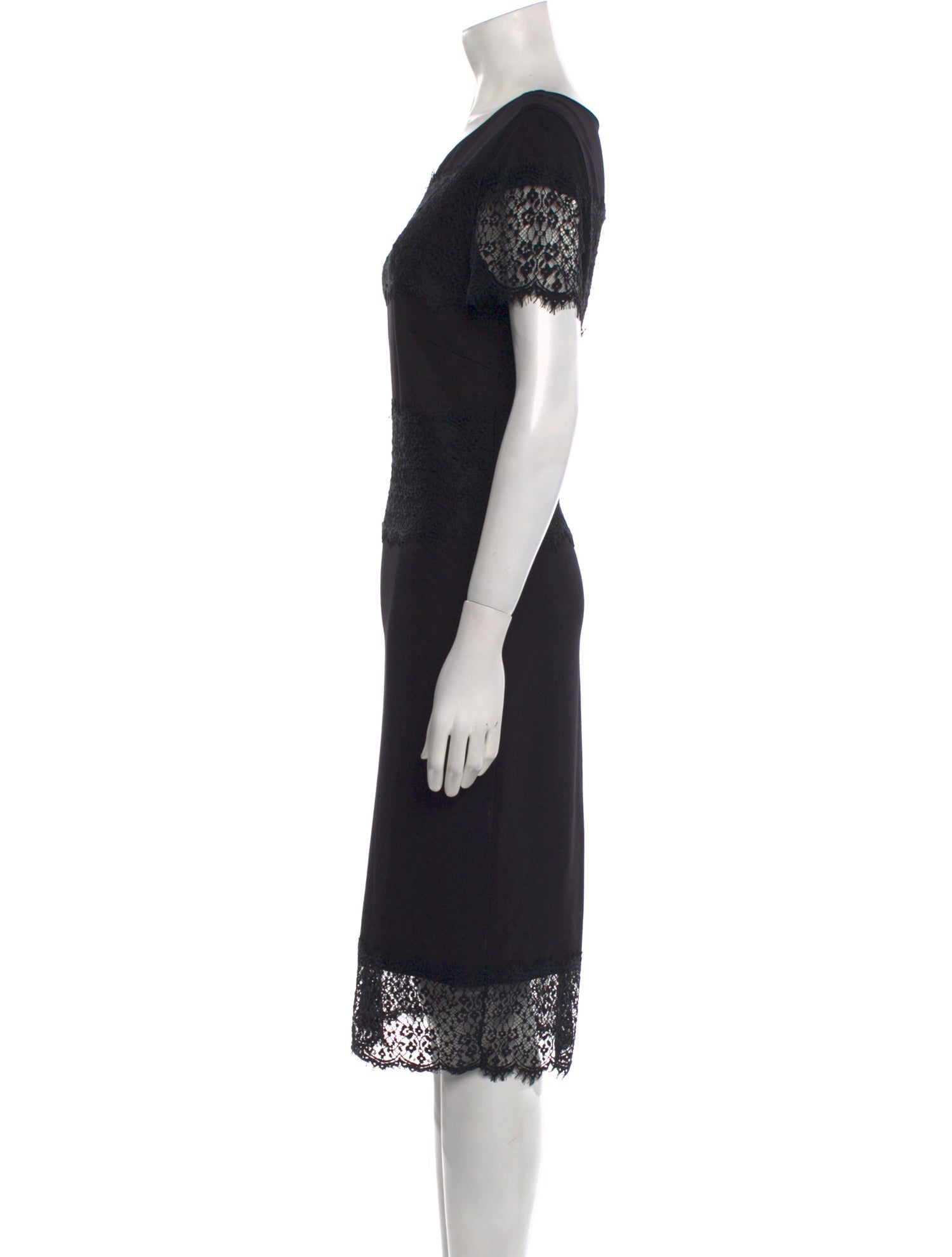 Escada Lace Pattern Midi Length Dress