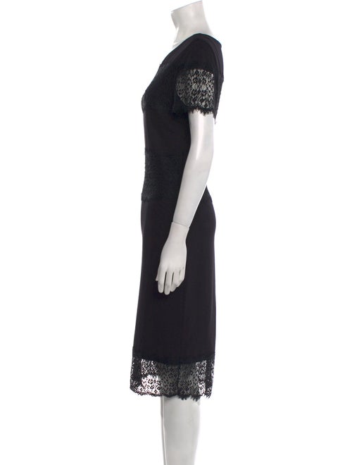 Escada Lace Pattern Midi Length Dress