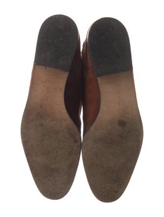 Escada Suede Striped Lace-Up Boots