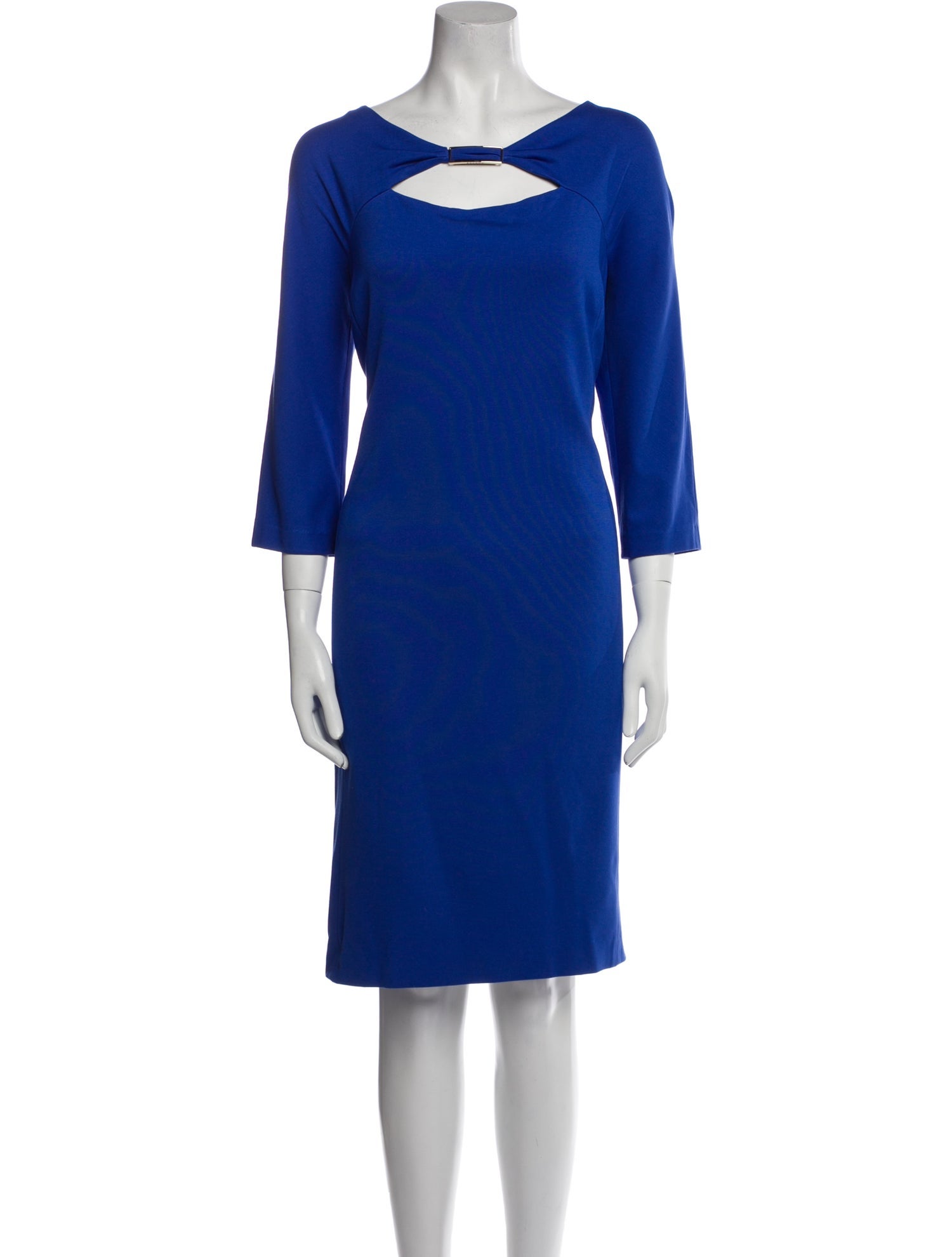 Escada Bateau Neckline Knee-Length Dress