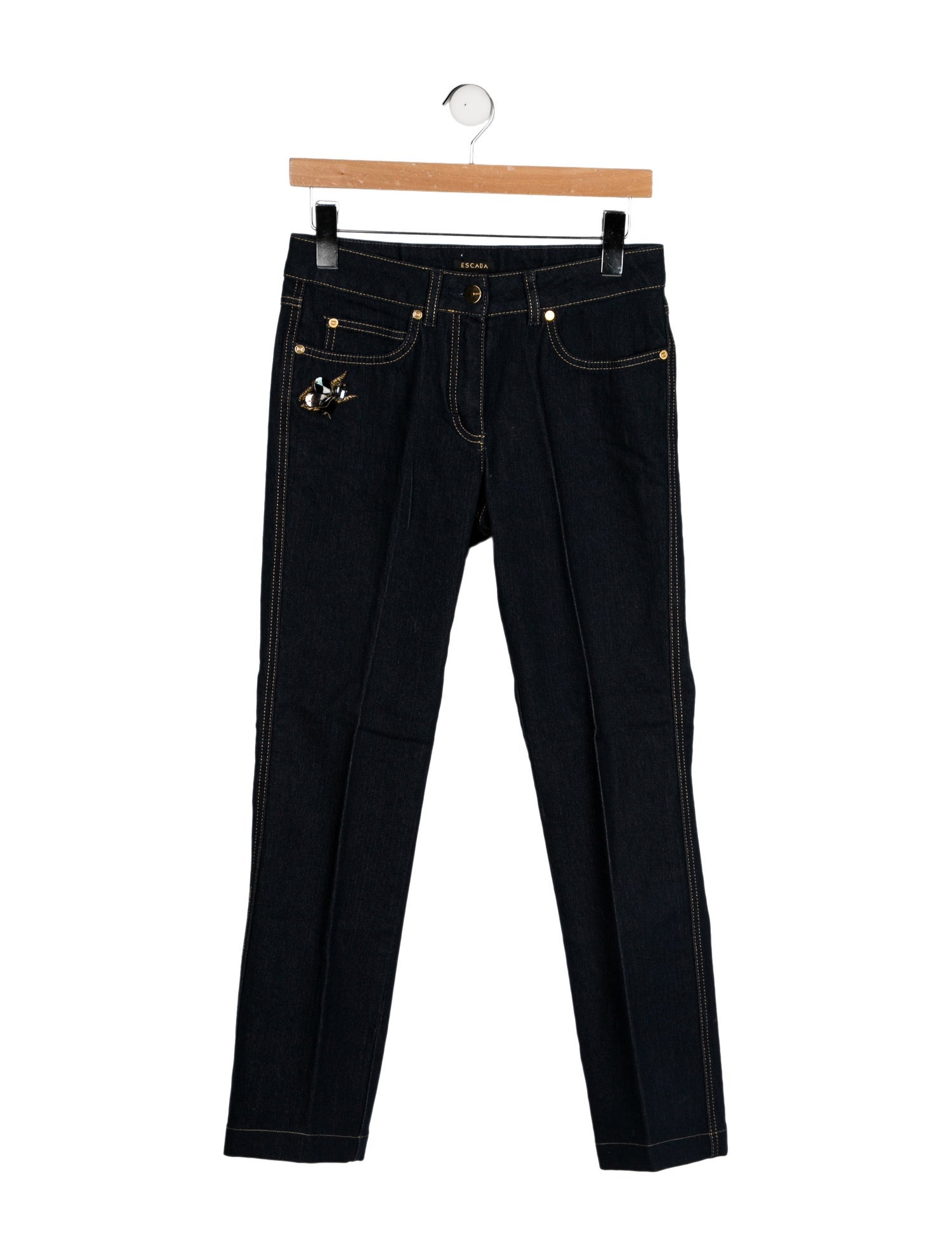 Escada Mid-Rise Straight Leg Jeans
