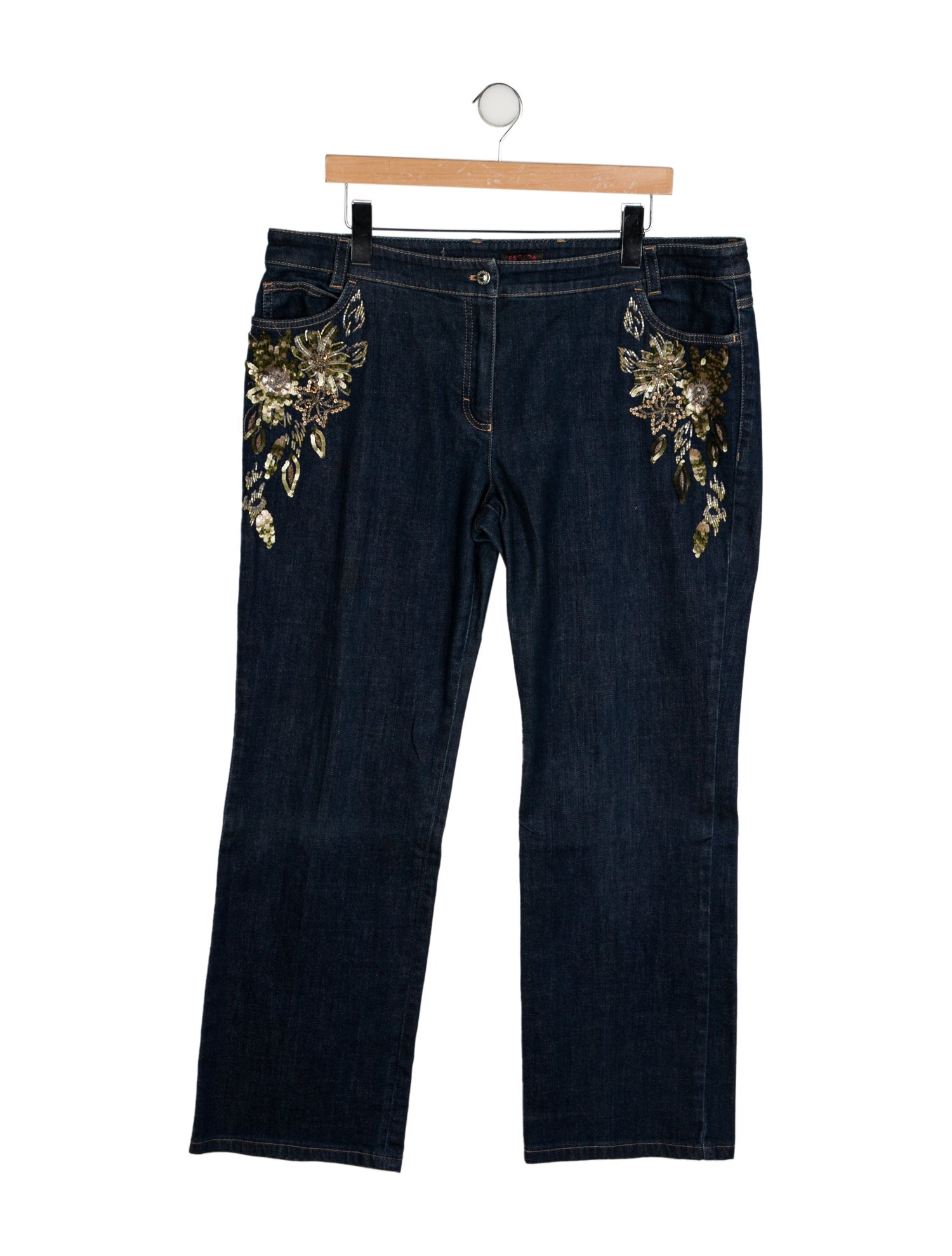 Escada Mid-Rise Wide Leg Jeans