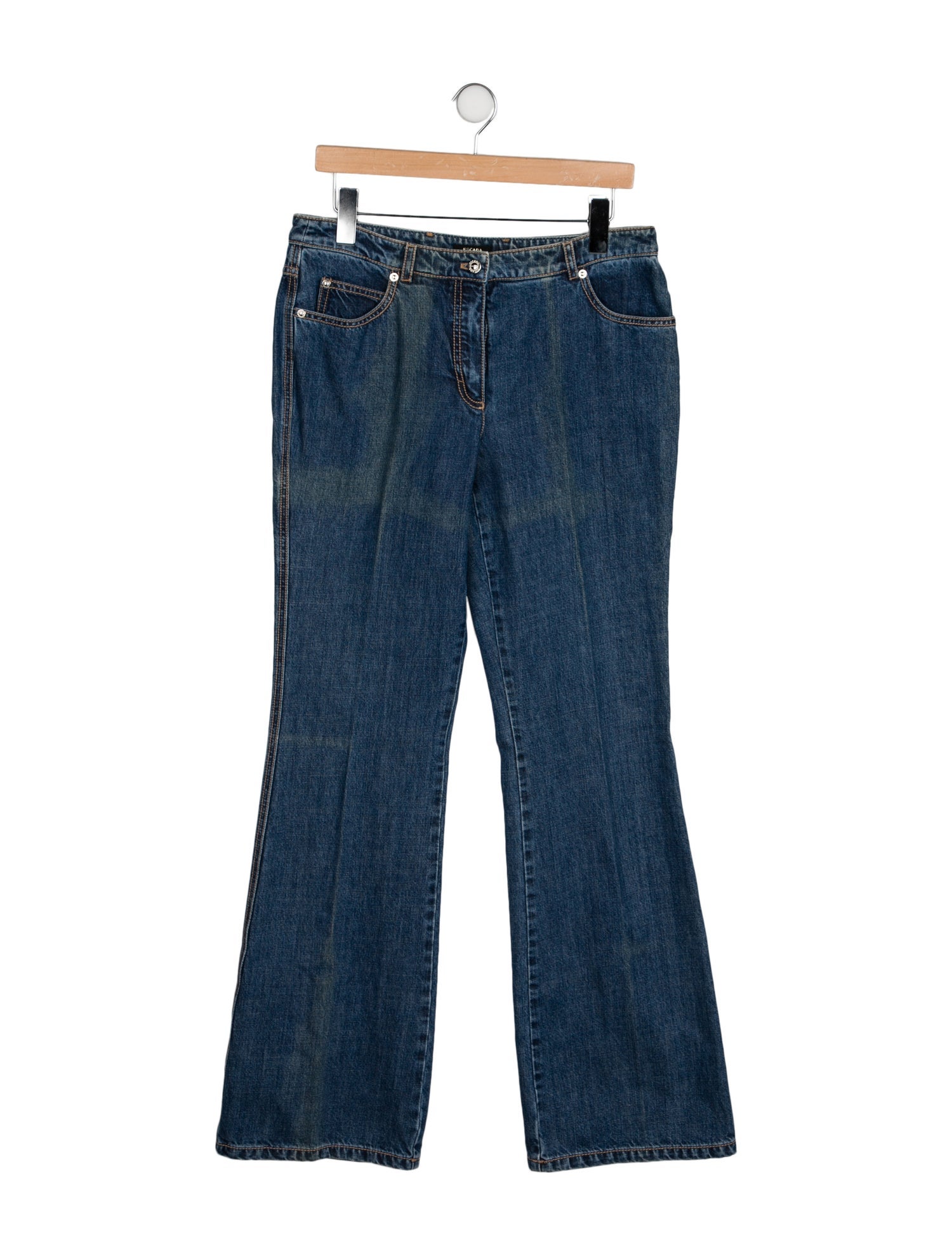 Escada Mid-Rise Wide Leg Jeans