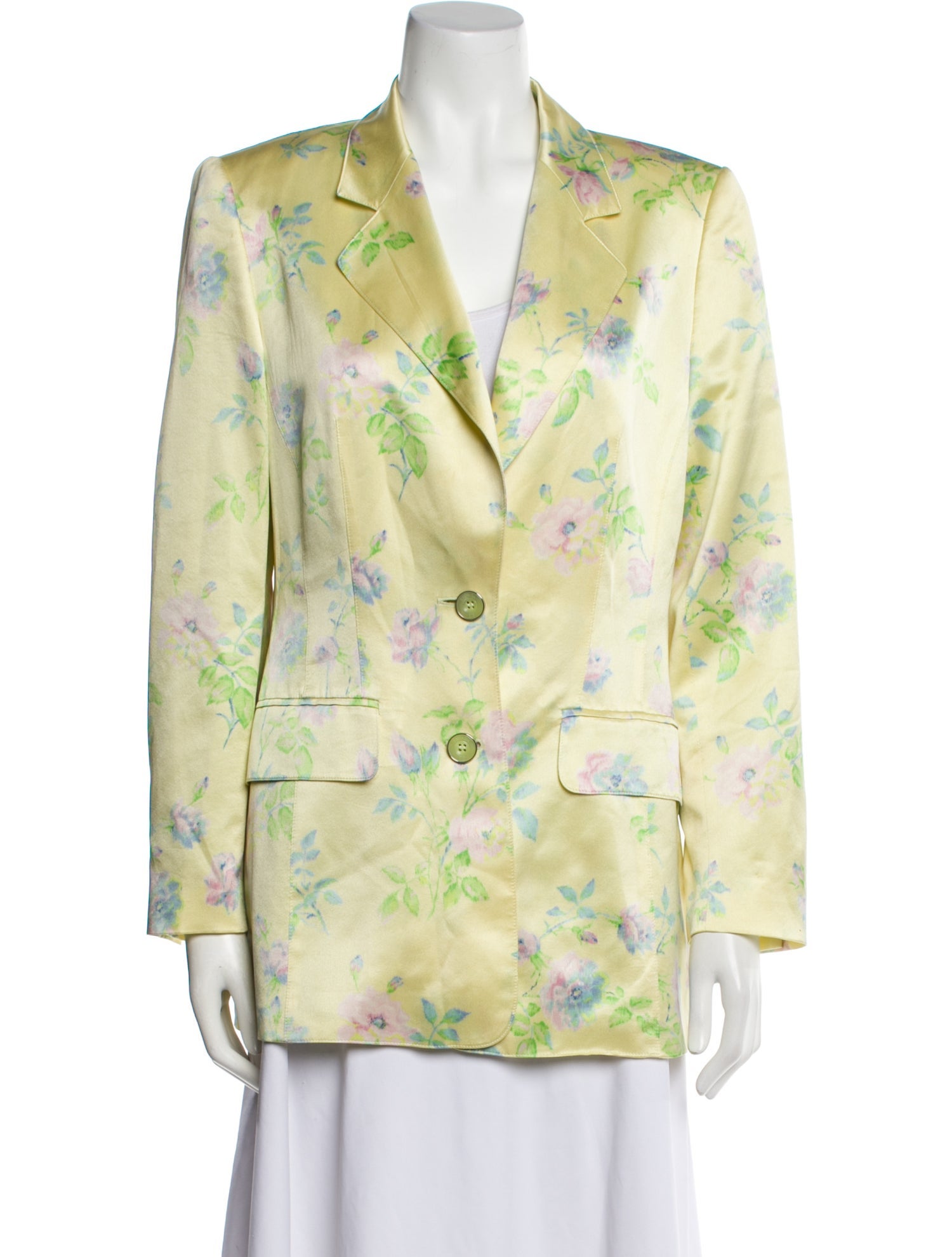 Escada Silk Floral Print Blazer