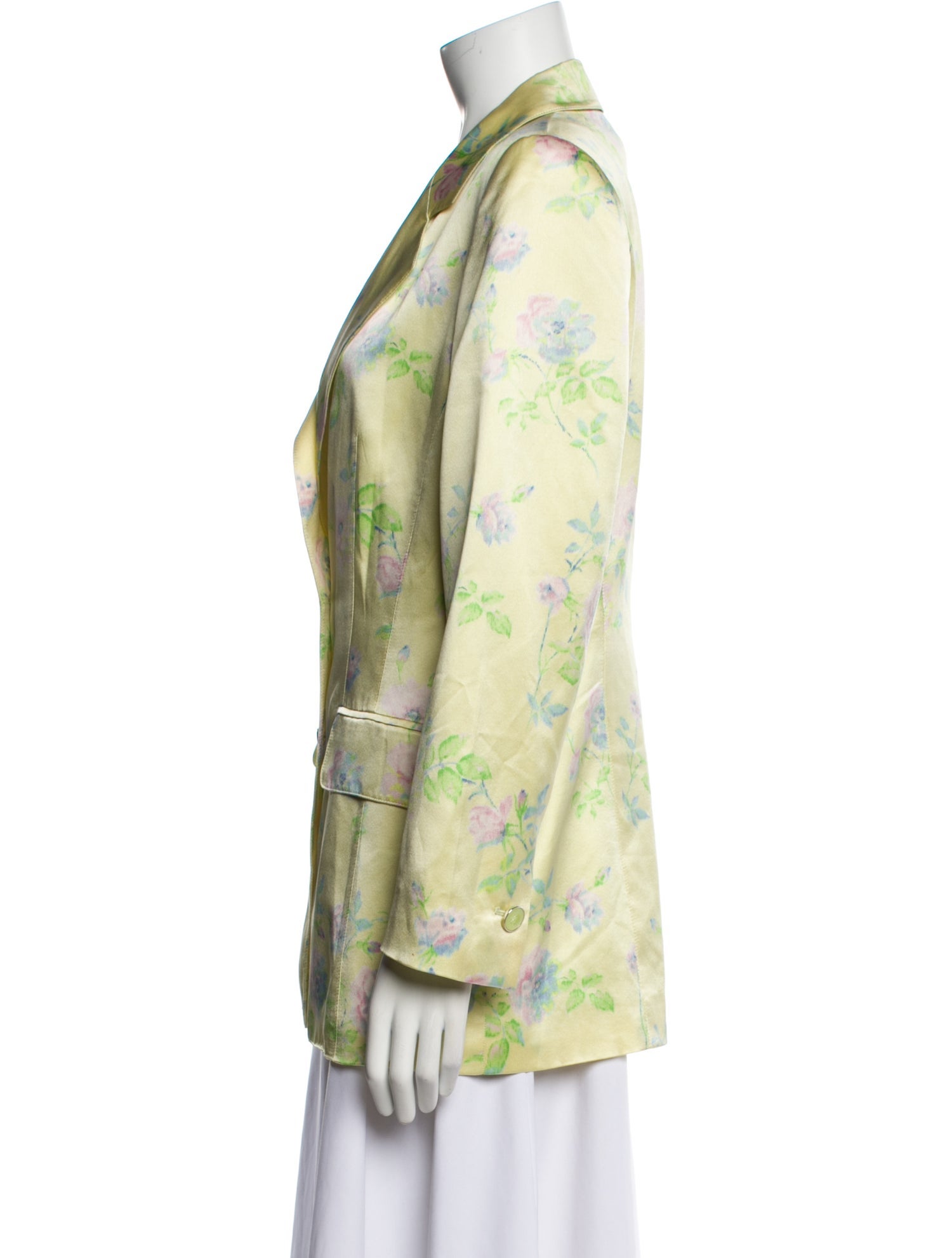 Escada Silk Floral Print Blazer