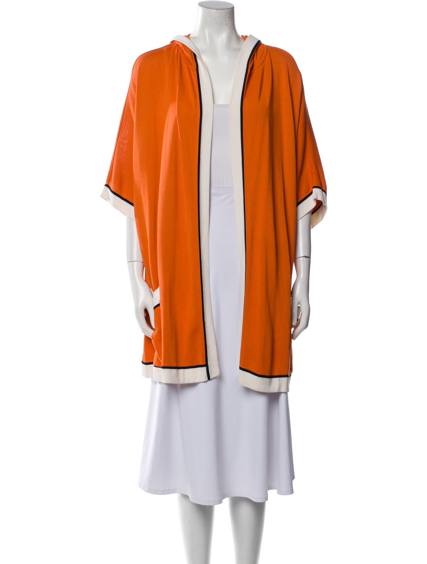 Escada Striped Crystal Embellishments Robe