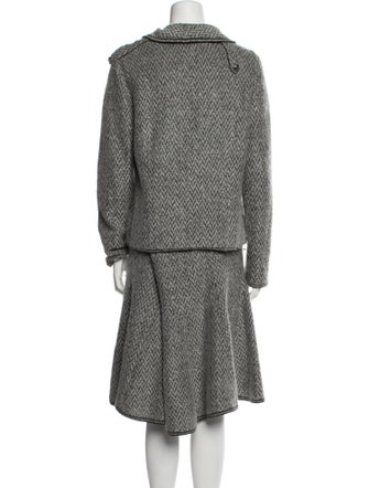 Escada Printed Sequin Embellishments Skirt Set