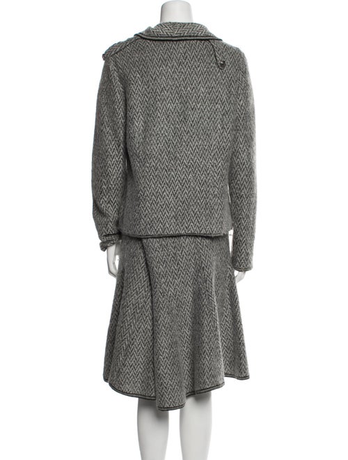 Escada Printed Sequin Embellishments Skirt Set