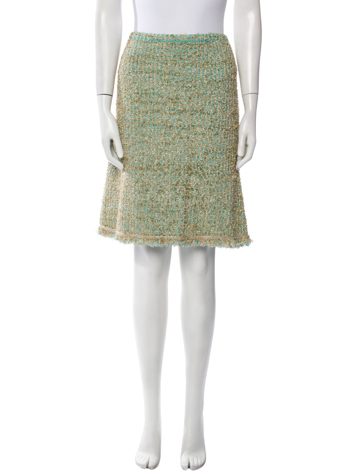 Escada Tweed Pattern Knee-Length Skirt