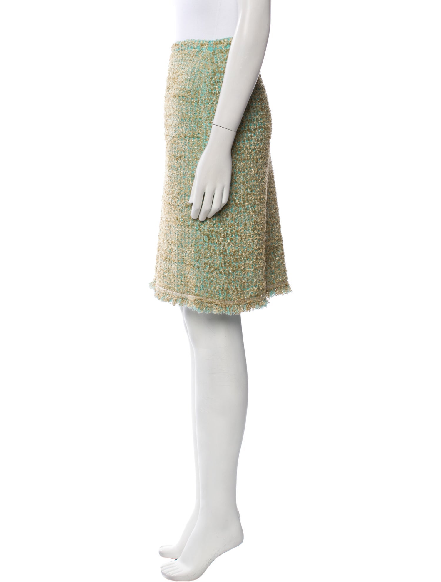 Escada Tweed Pattern Knee-Length Skirt