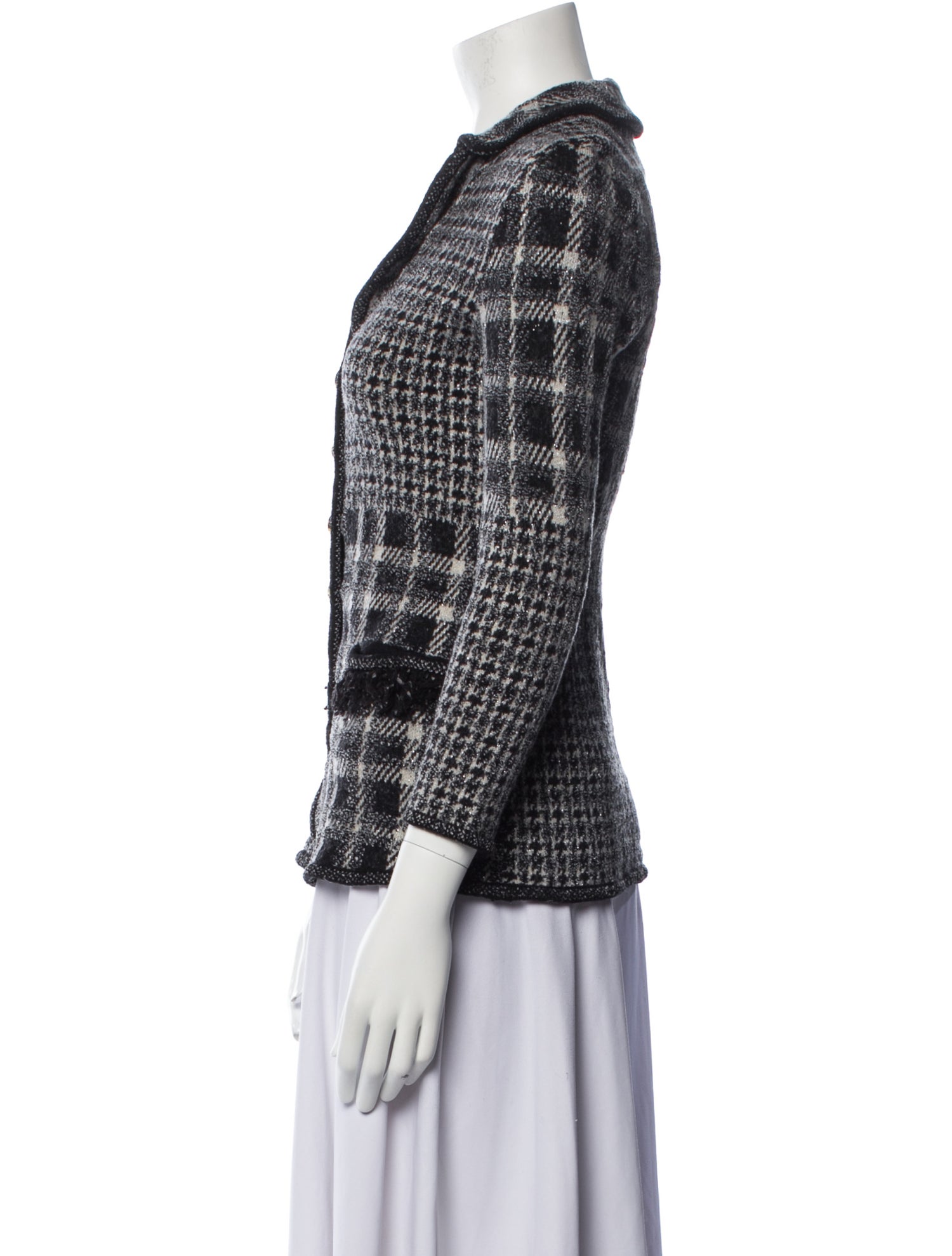 Escada Plaid Print Blazer