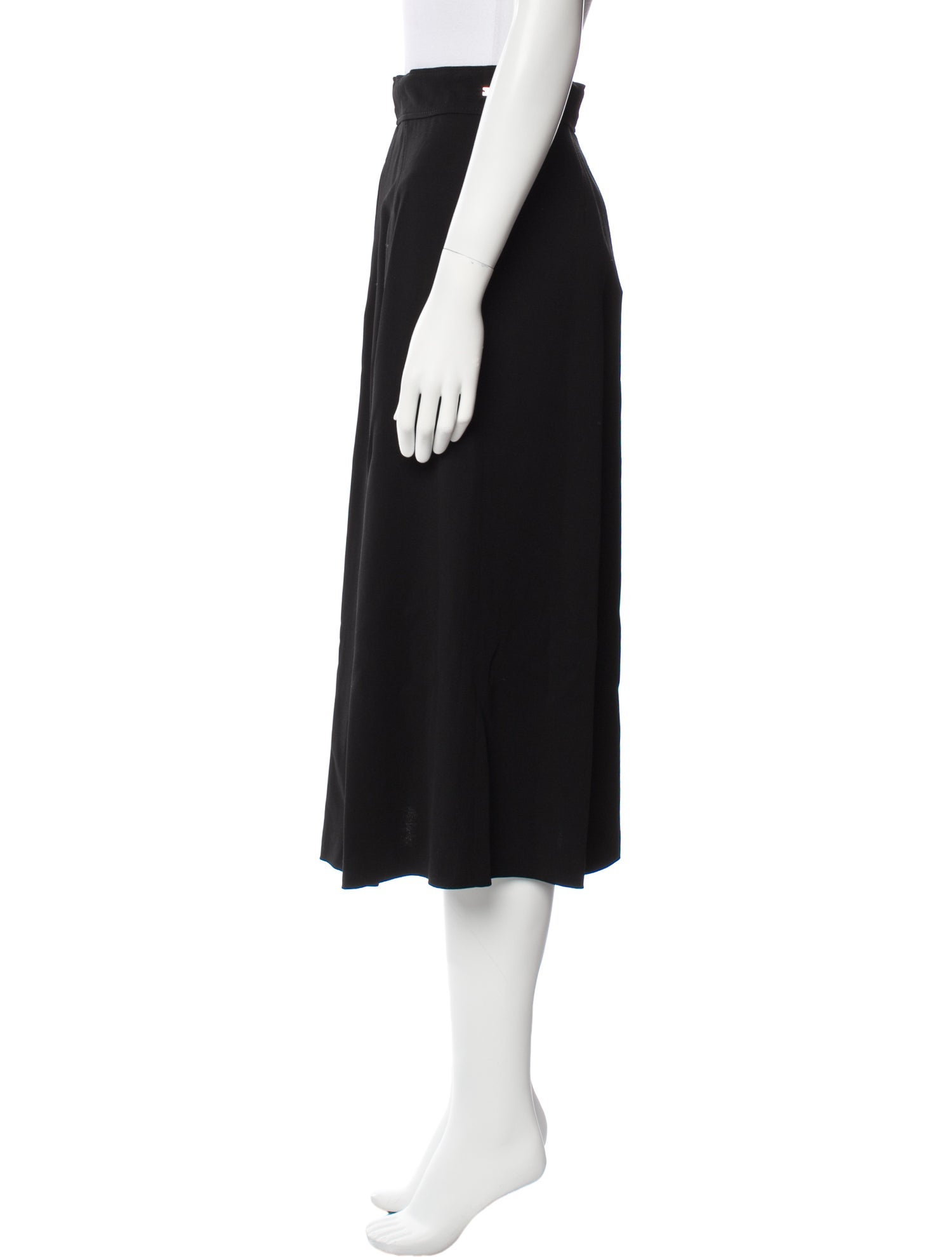Escada Pleated Accents Midi Length Skirt