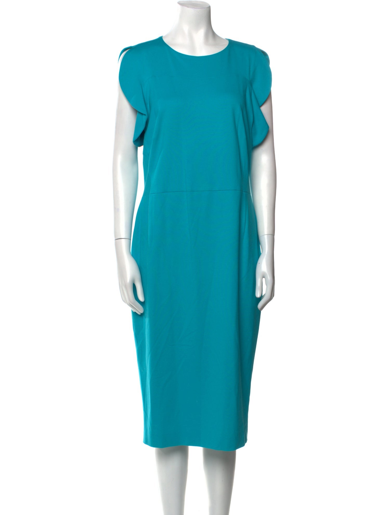 Escada Crew Neck Midi Length Dress
