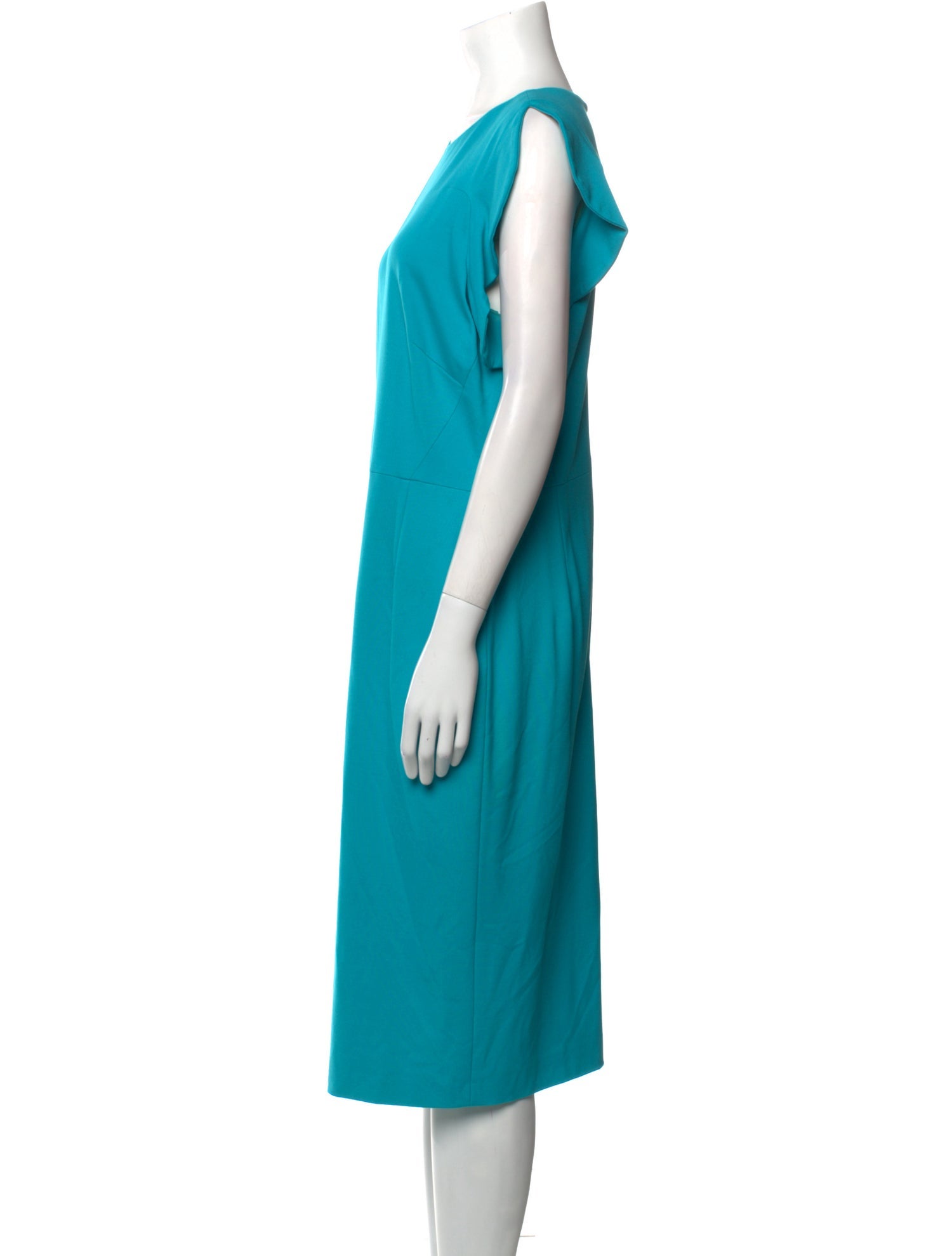 Escada Crew Neck Midi Length Dress