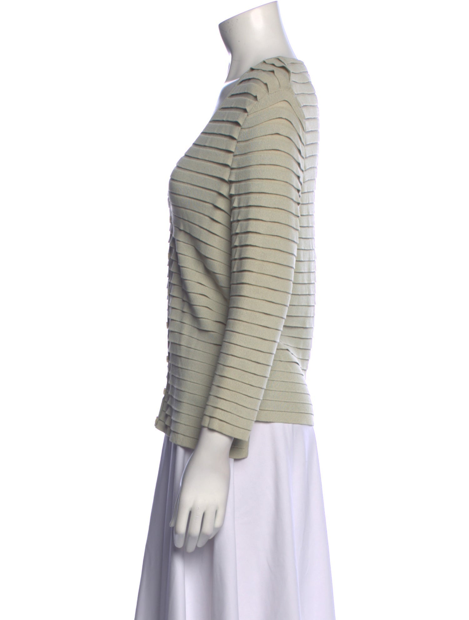 Escada Striped V-Neck Sweater