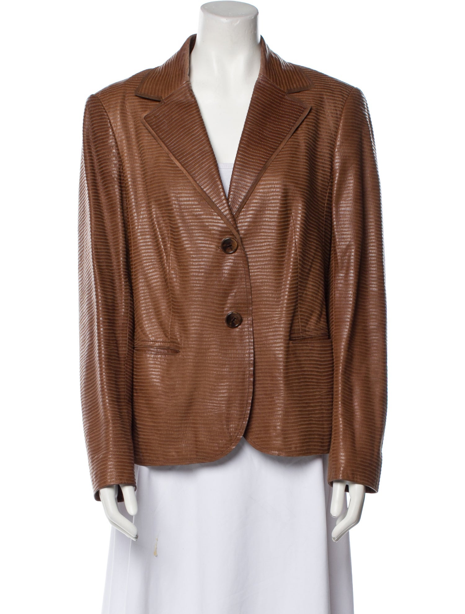 Escada Leather Blazer
