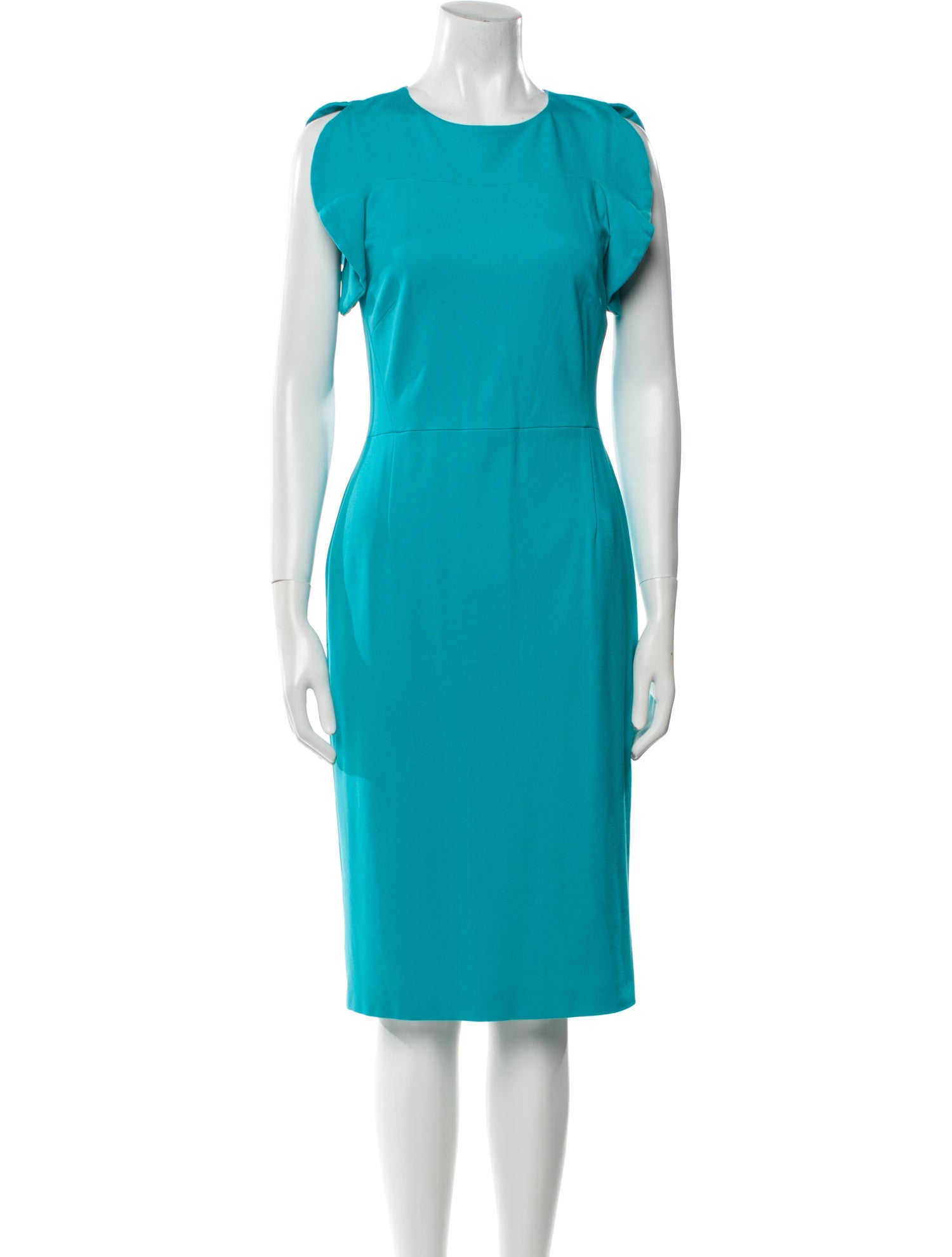 Melitta Baumeister Crew Neck Midi Length Dress - Green