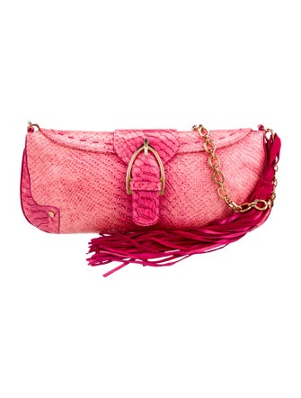 Escada Ostrich Shoulder Bag