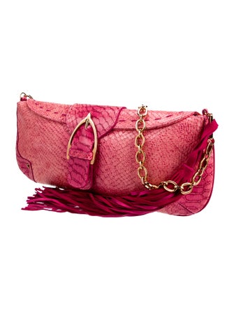 Escada Ostrich Shoulder Bag