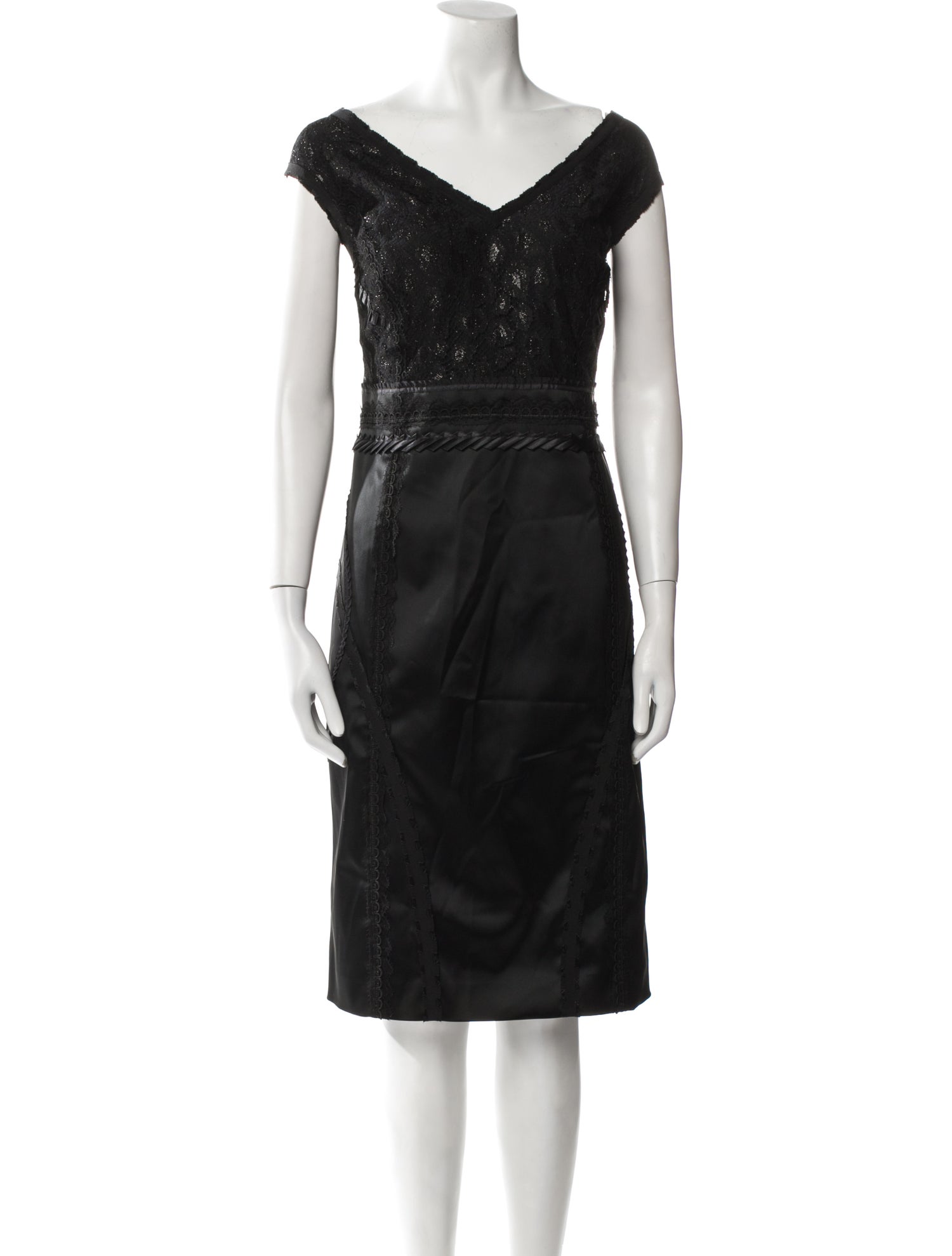 Escada V-Neck Knee-Length Dress