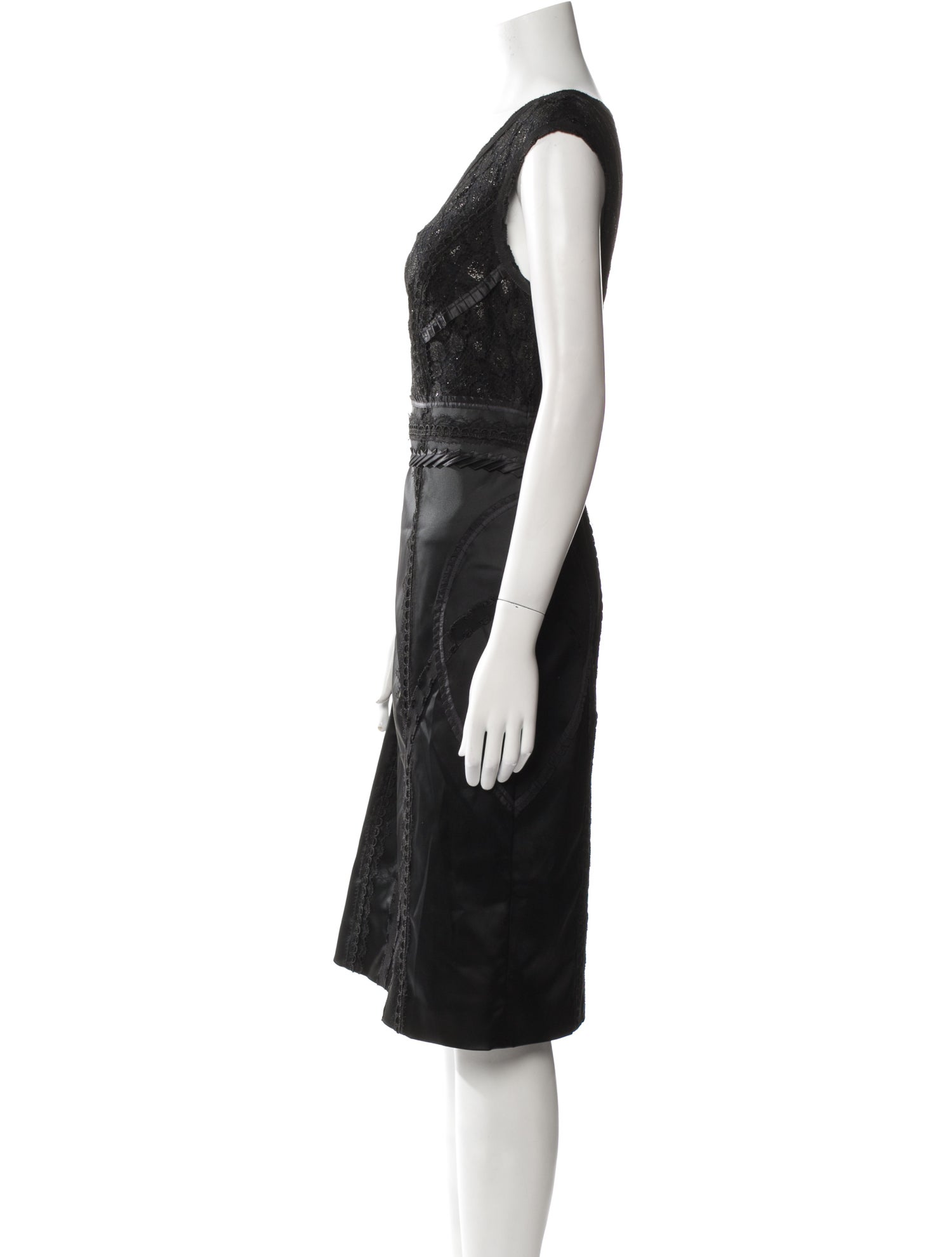 Escada V-Neck Knee-Length Dress