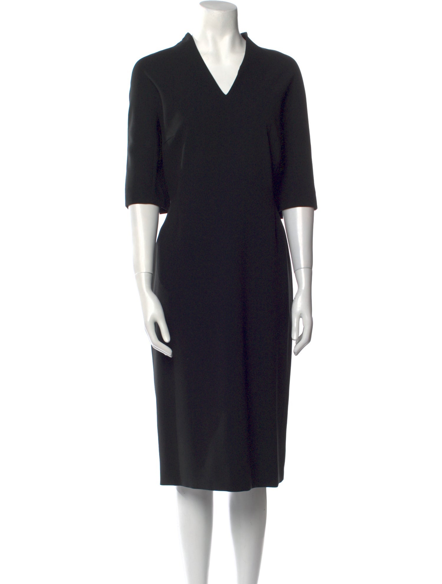 Escada V-Neck Midi Length Dress