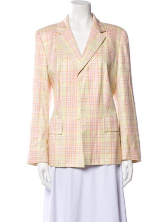 Escada Plaid Print Blazer