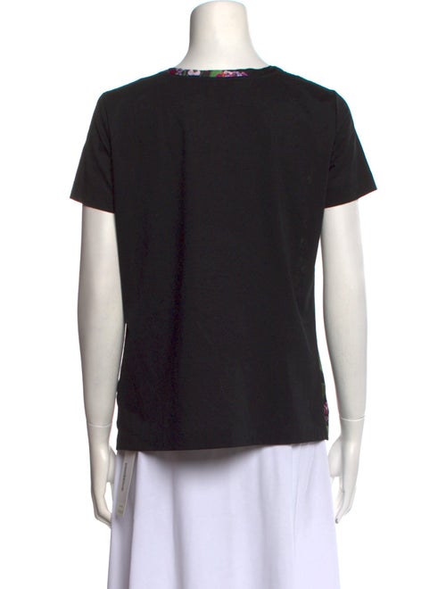 Escada Floral Print Bateau Neckline T-Shirt