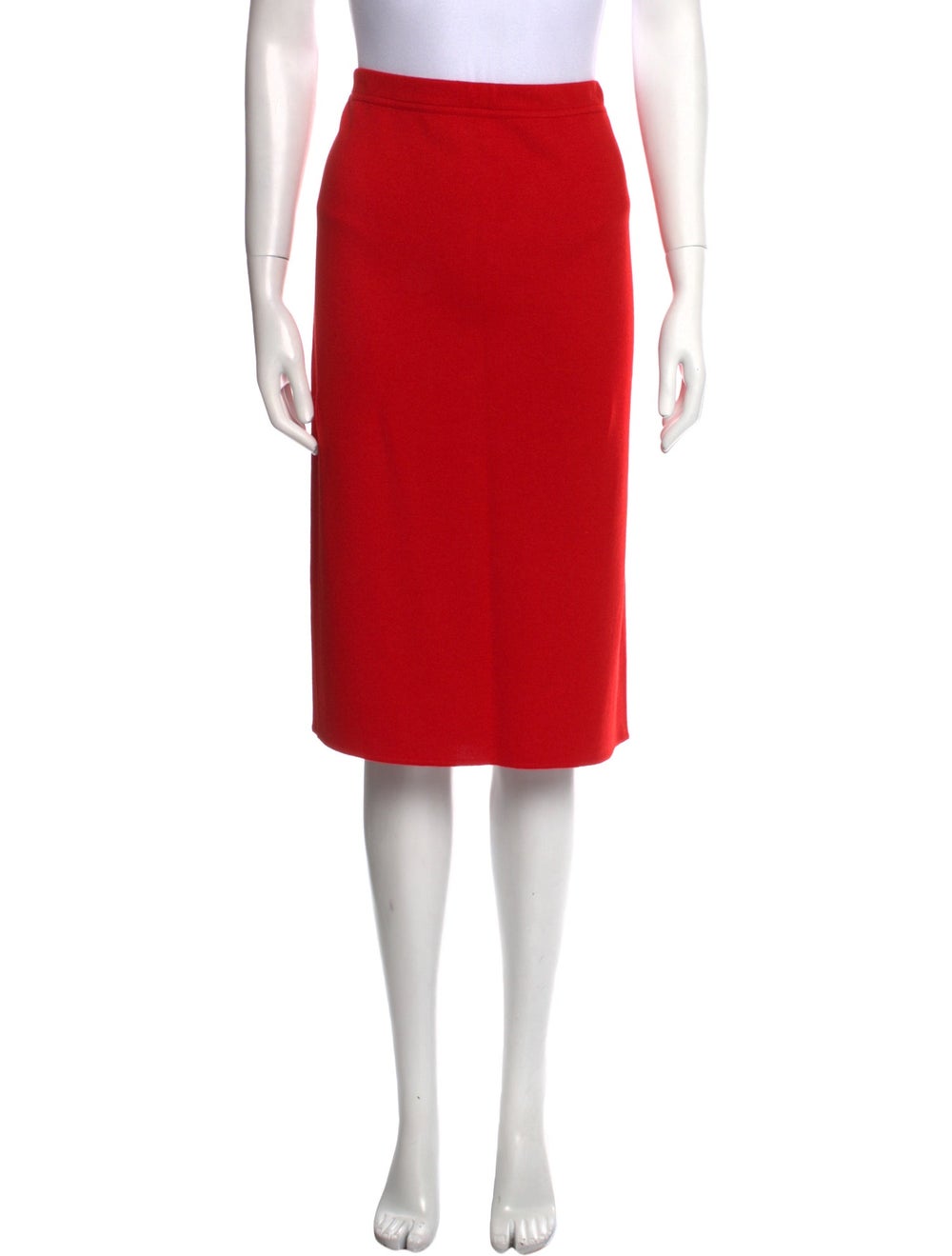 Escada Virgin Wool Skirt Red - image 1