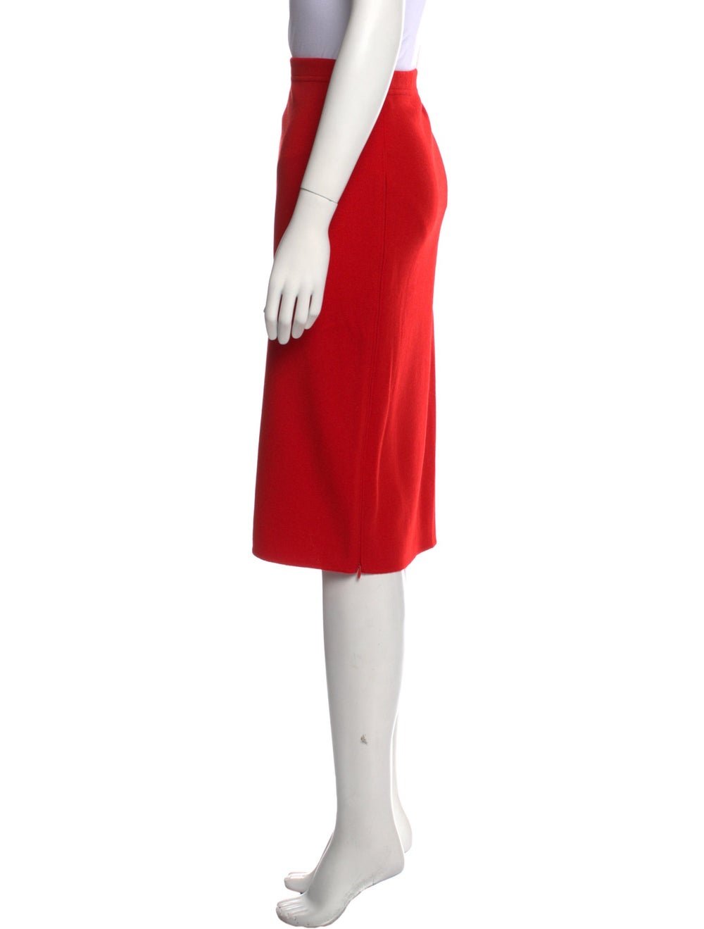 Escada Virgin Wool Skirt Red - image 2