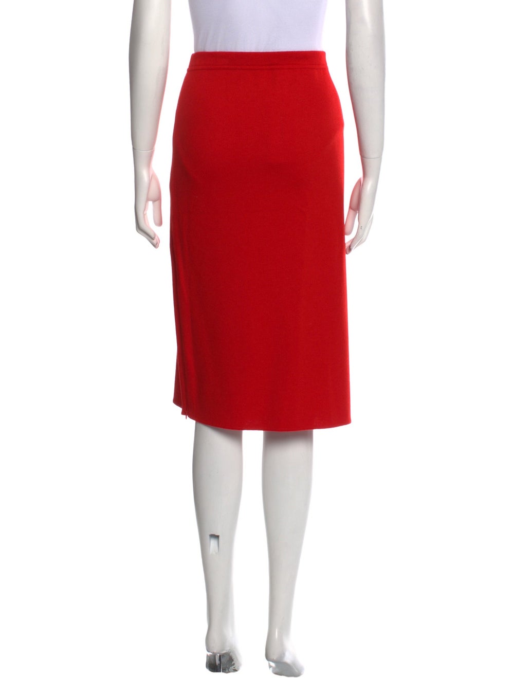 Escada Virgin Wool Skirt Red - image 3