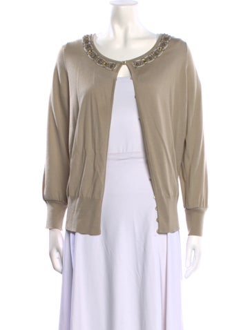 Escada Knitwear Virgin Wool Scoop Neck Sweater XL