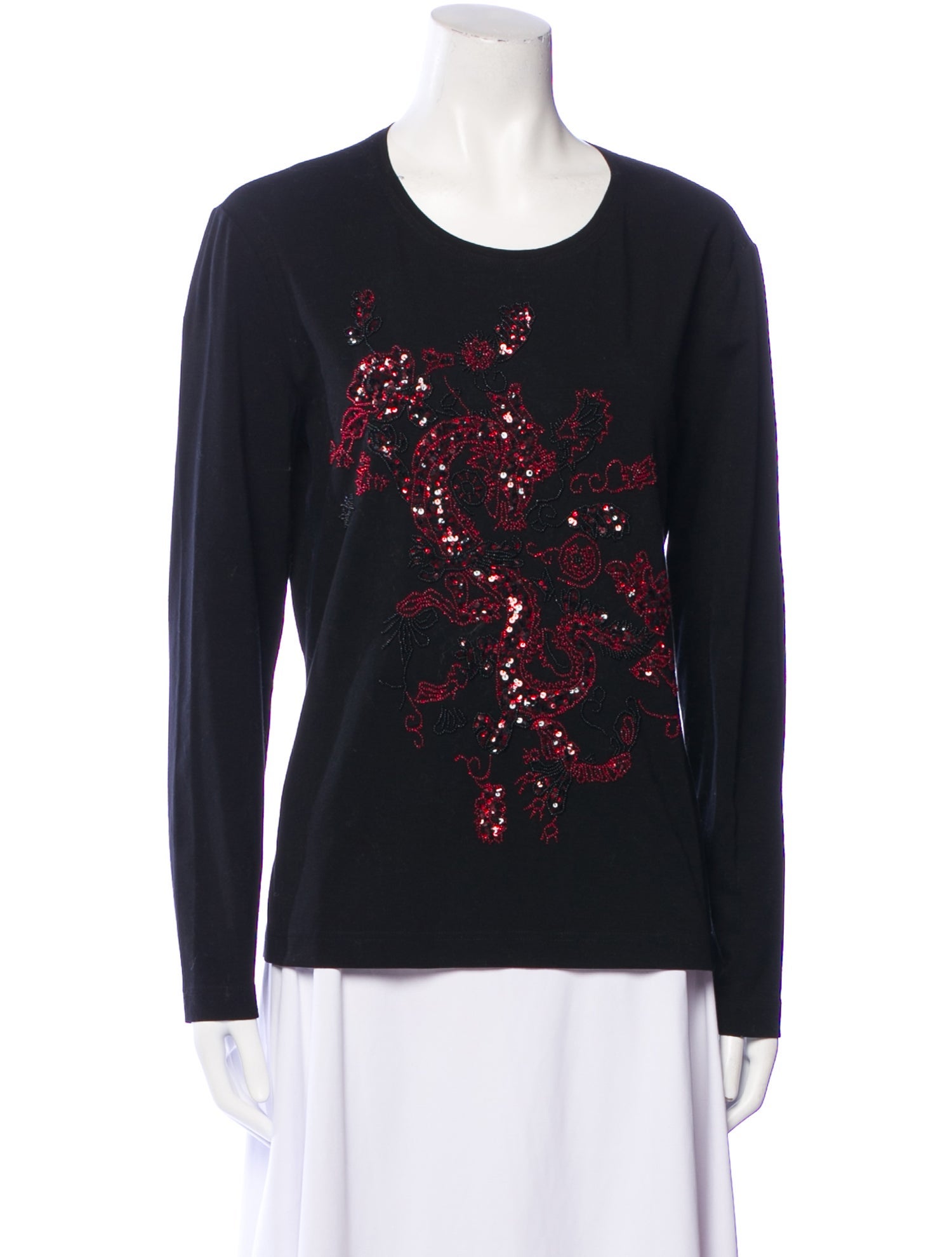 Escada Graphic Print Scoop Neck Sweatshirt