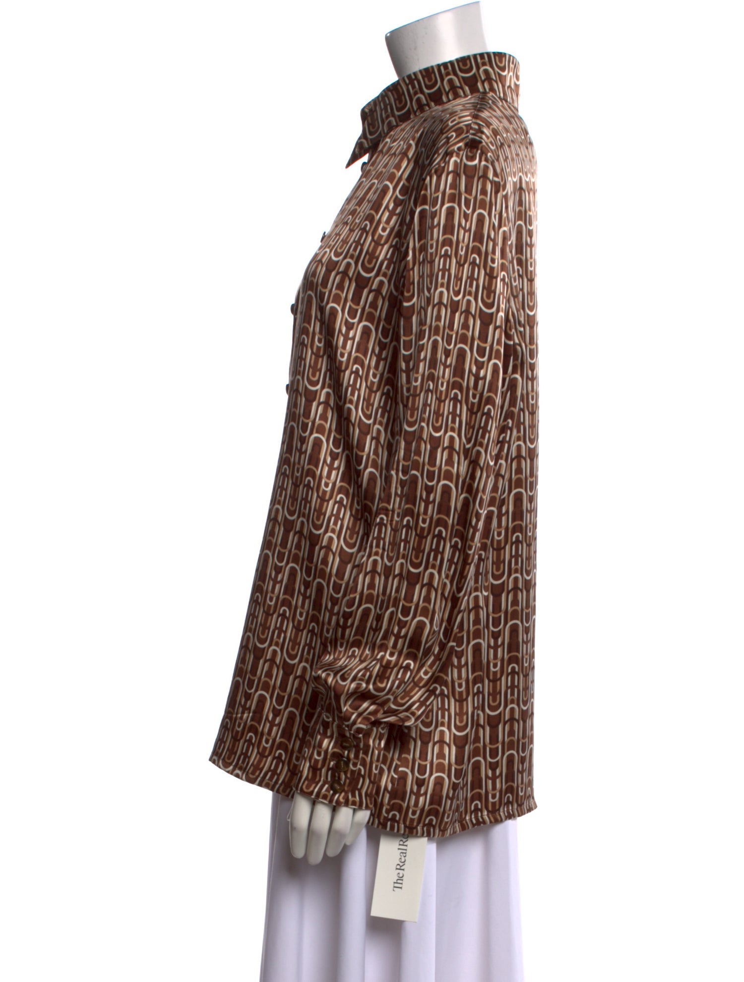 Escada Silk Printed Button-Up Top