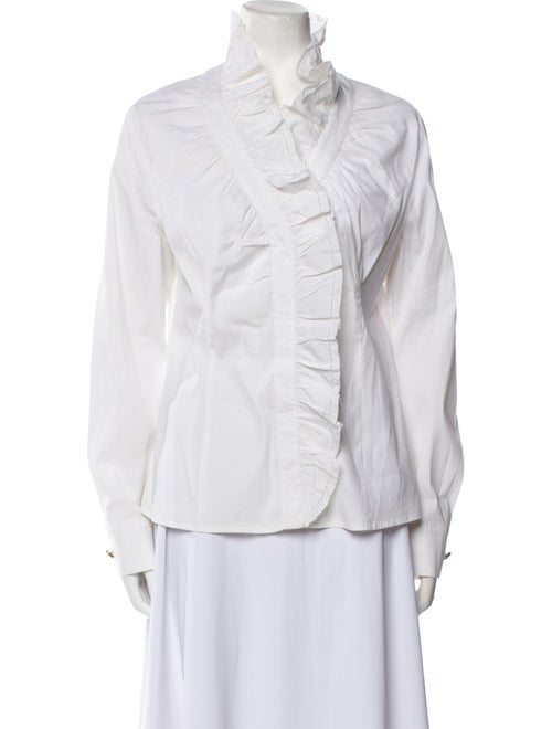 Escada Long Sleeve Button-Up Top