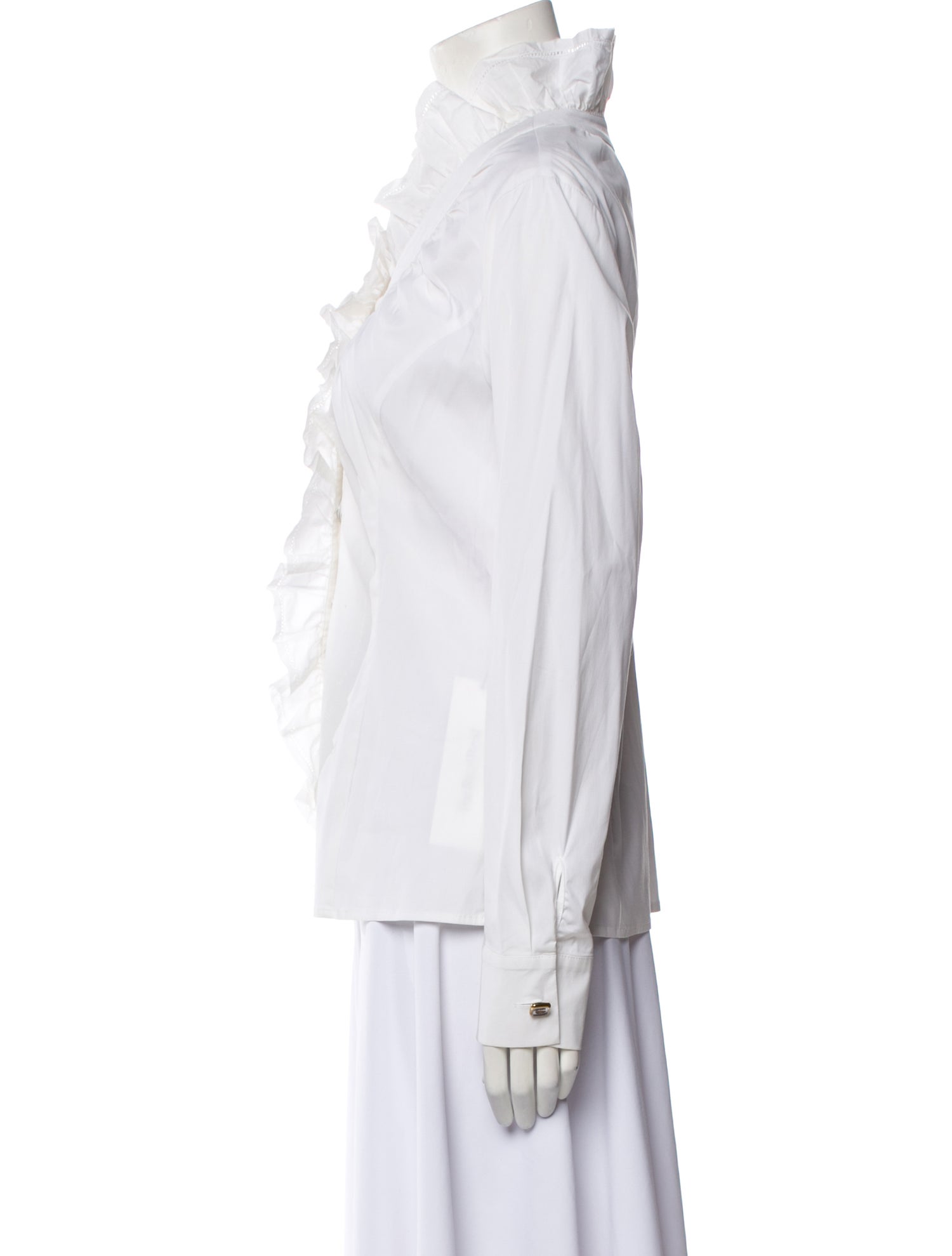 Escada Long Sleeve Button-Up Top