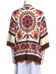 Escada Floral Print Open Front Sweater