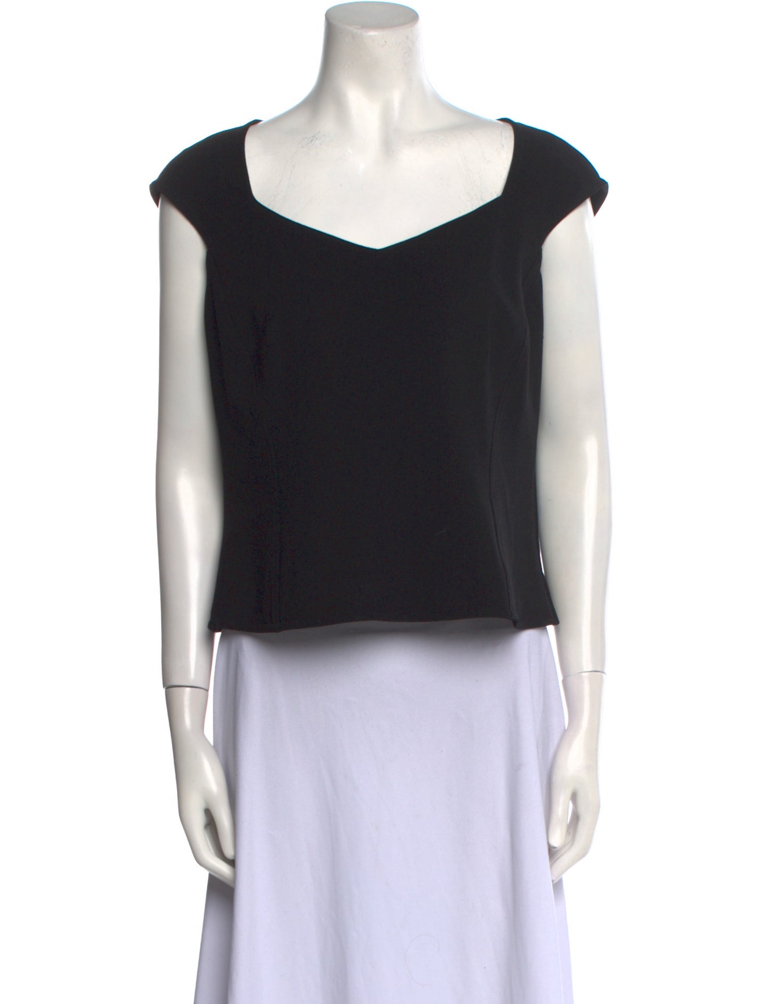 Escada Virgin Wool V-Neck Crop Top