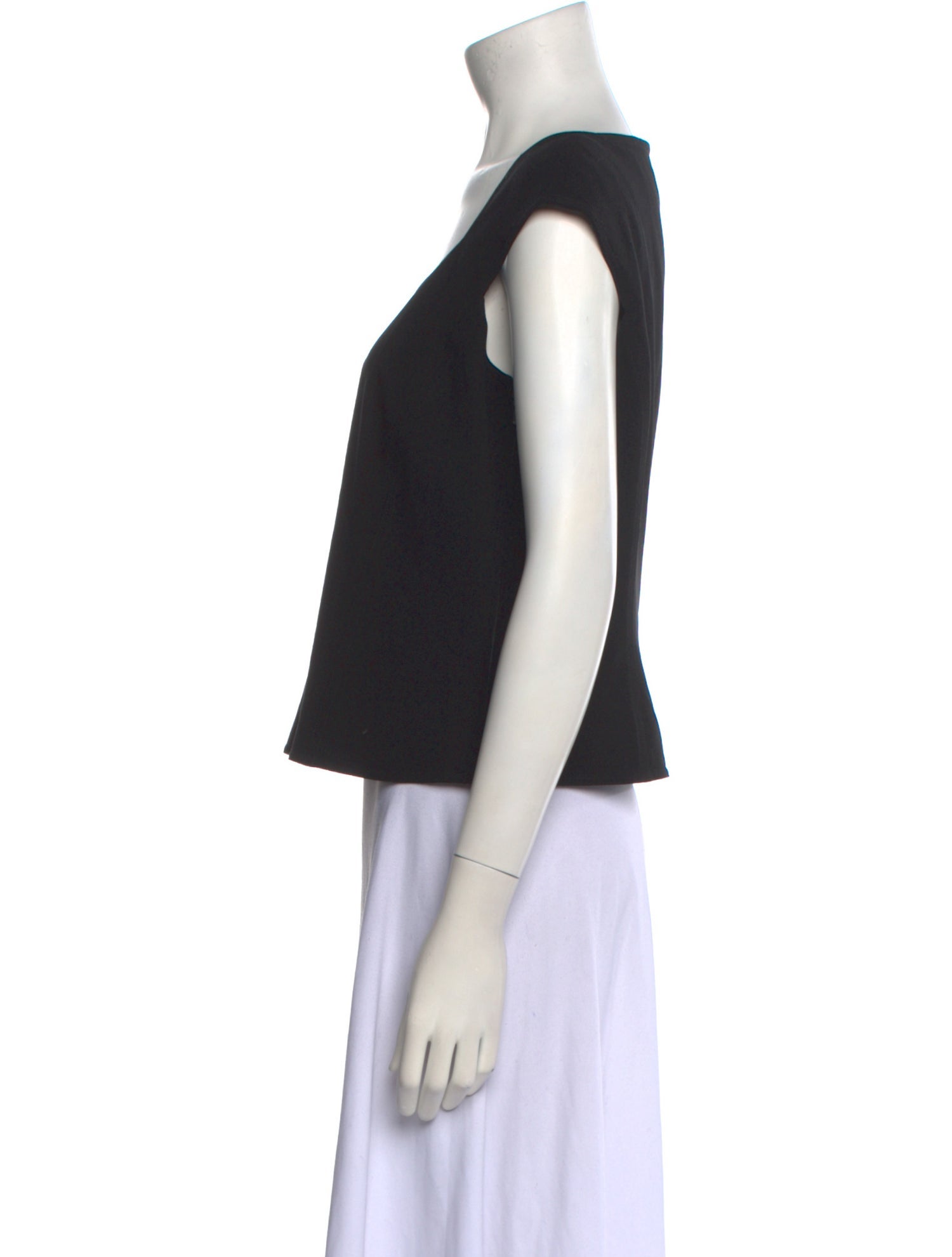 Escada Virgin Wool V-Neck Crop Top