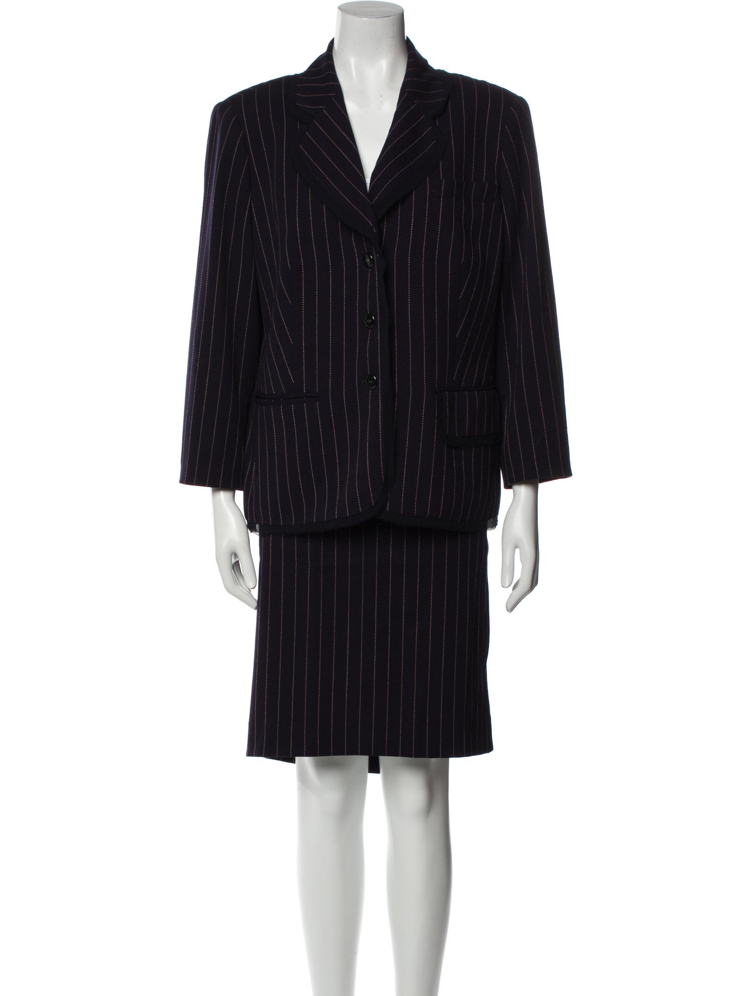 Escada Wool Printed Skirt Suit