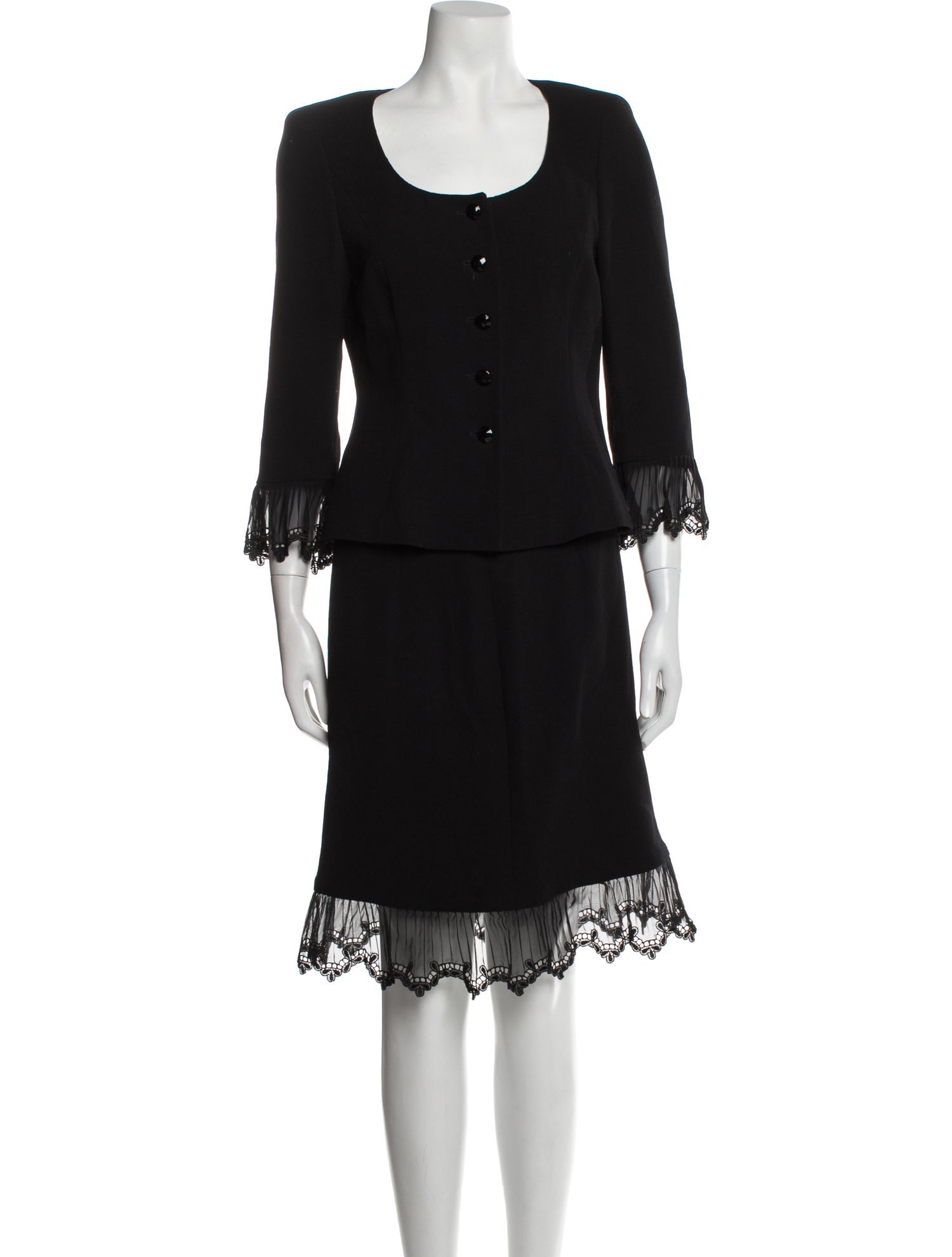 Escada Virgin Wool Skirt Suit