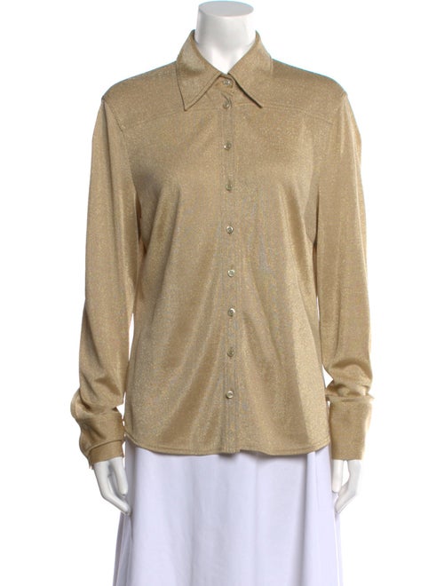 Escada Long Sleeve Button-Up Top