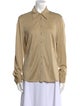 Escada Long Sleeve Button-Up Top