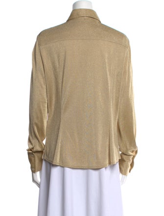 Escada Long Sleeve Button-Up Top