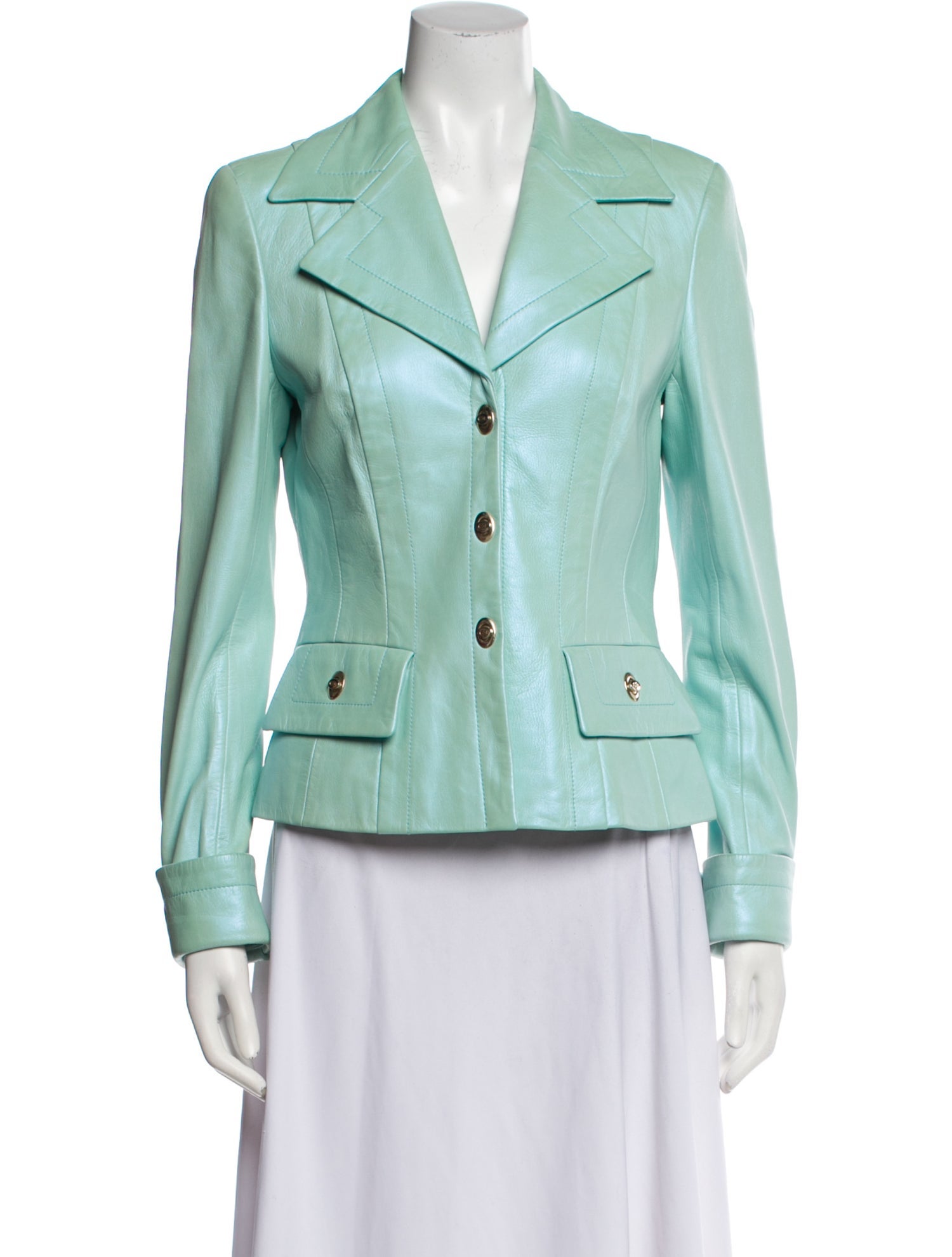 Escada Leather Blazer
