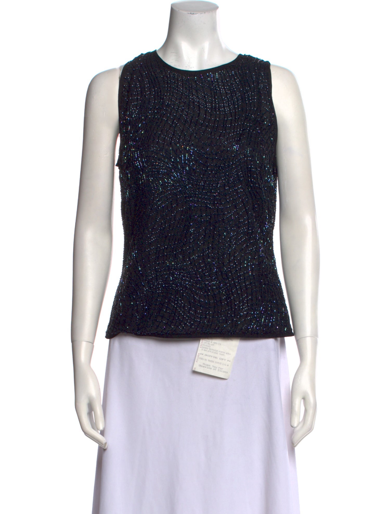 Escada Printed Crew Neck Top